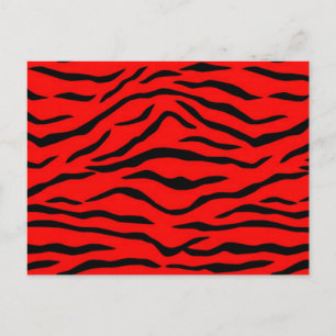 Red Tiger Pattern Postkarte