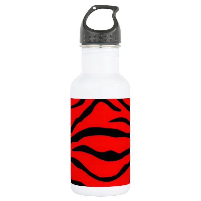 Red Tiger Pattern Trinkflasche (Vorderseite)