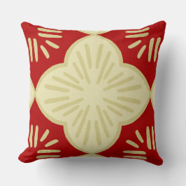 Red tile pattern kissen