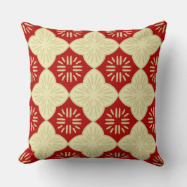 Red tile pattern kissen