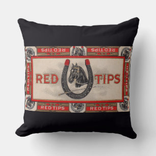 Red Tips Zigarrenlabel print Kissen