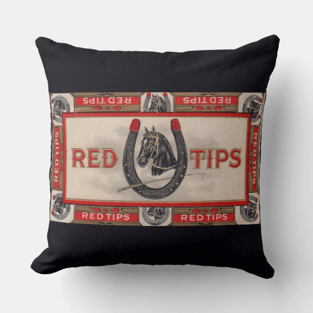 Red Tips Zigarrenlabel print Kissen (Vorderseite)
