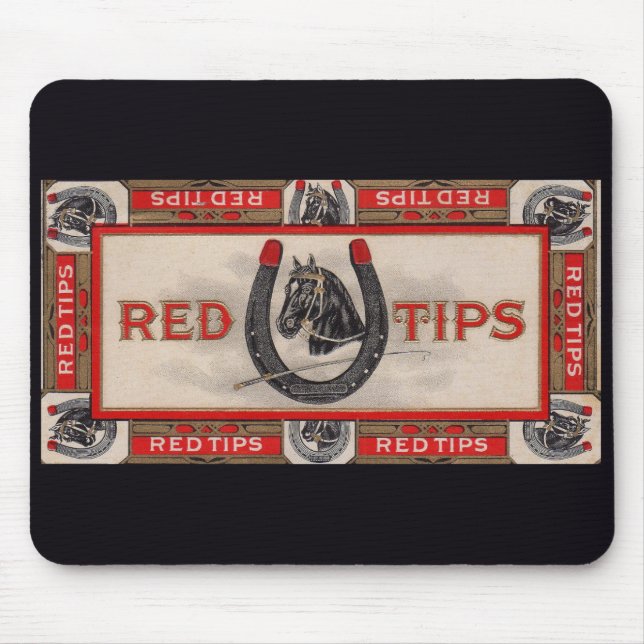 Red Tips Zigarrenlabel print Mousepad (Vorne)