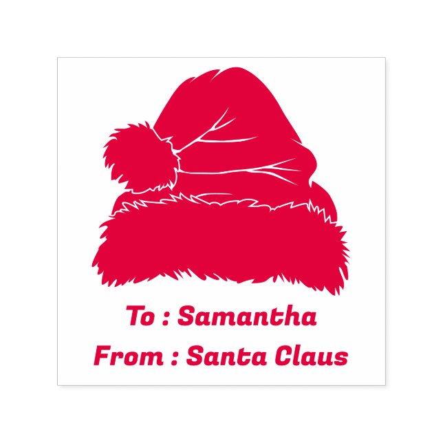 Red To From Santa Claus Xmas Permastempel (Design)