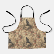 Red Toile Chinoiserie Cat Damask
