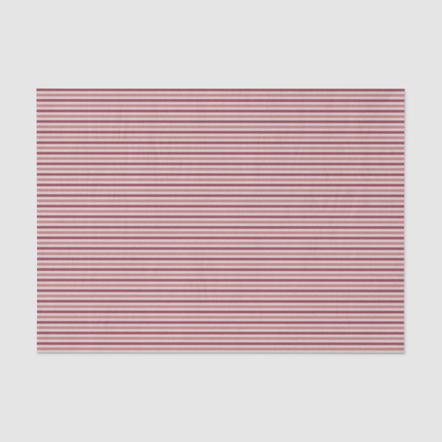 Red Toile de Jouy Companion Stripes Seidenpapier (Vorderseite)
