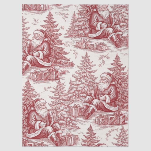 Red Toile Seidenpapier (Vorderseite)