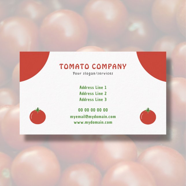 Red Tomato Business Card Visitenkarte (Tomato Business Card)