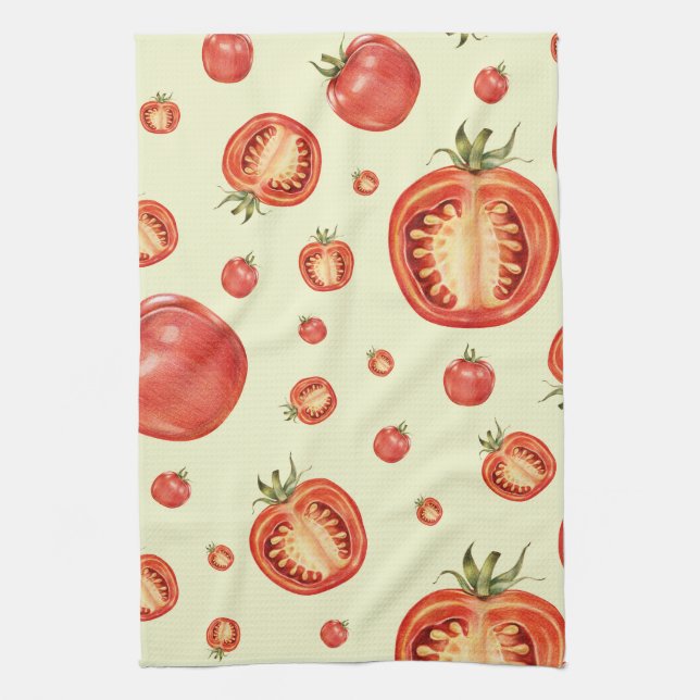 Red Tomato Pattern Geschirrtuch (Vertikal)