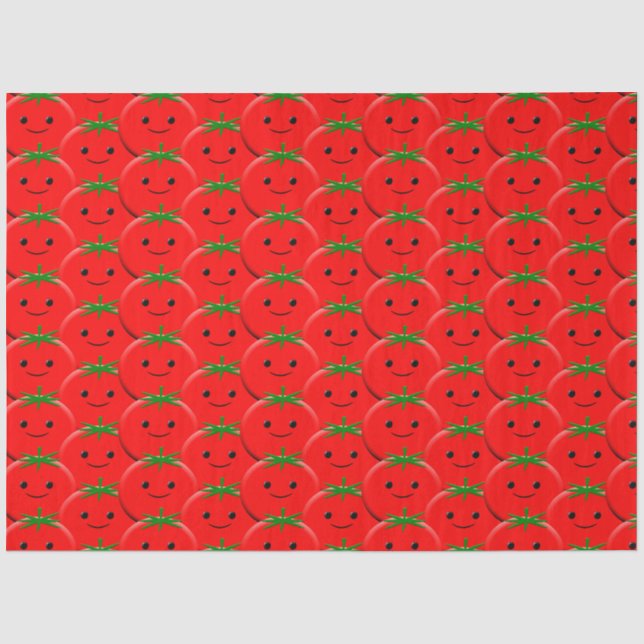 Red Tomato Pattern Seidenpapier (Vorderseite)