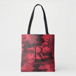 Red Tone Camouflage Muster mit Monogramm Tasche