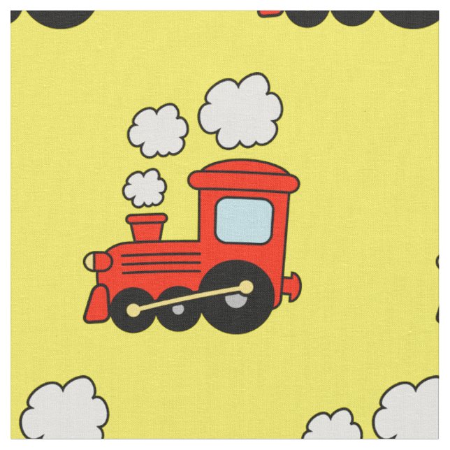 Red-Too Choo trainieren DIY-Hobby-Textilien Stoff (Nahaufnahme)