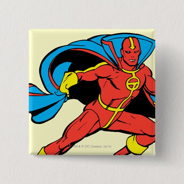 Red Tornado Cape Pose Button (Vorderseite)