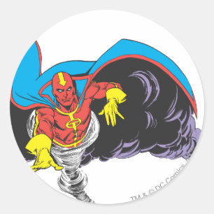 Red Tornado Emerges Runder Aufkleber