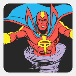 Red Tornado Twister Quadratischer Aufkleber