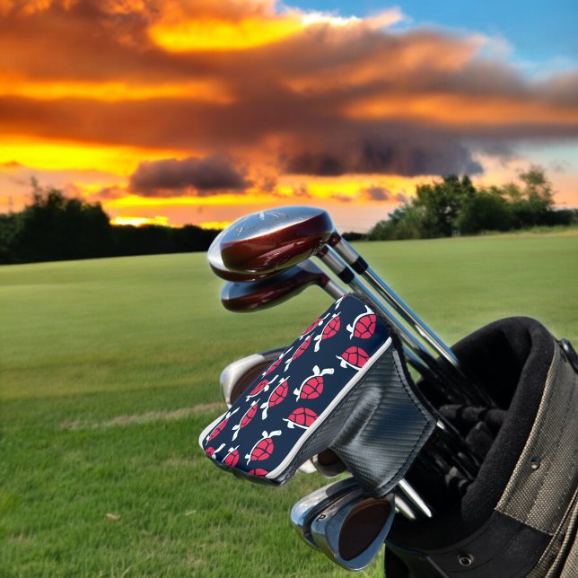 Red Tortoise Golf Headcover (golf putter cover)