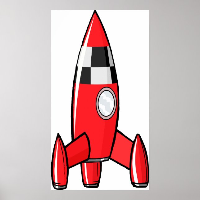 Red Toy Rocket Poster (Vorne)