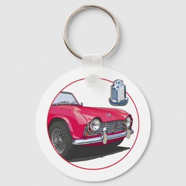 Red TR4 Schlüsselanhänger (Vorderseite)