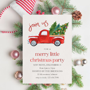 Red Track l Merry Little Christmas Party Einladung