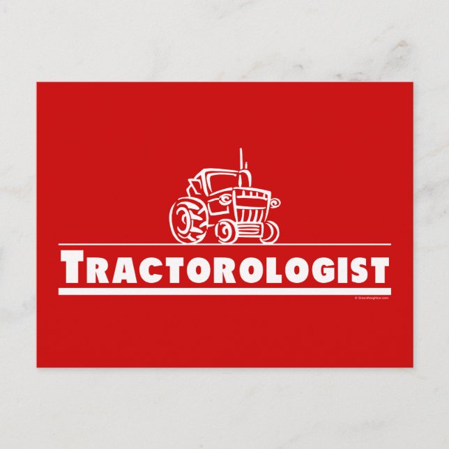 Red Tractor, Traktorologe Postkarte (Vorderseite)