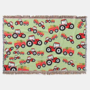 Red Tractor Truck Farm Produzieren Decke