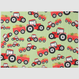 Red Tractor Truck Farm Produzieren Seidenpapier