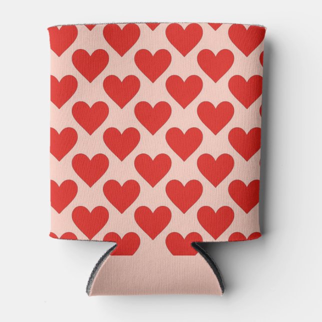 Red, traditional Valentine's day heart Dosenkühler (Vorderseite)
