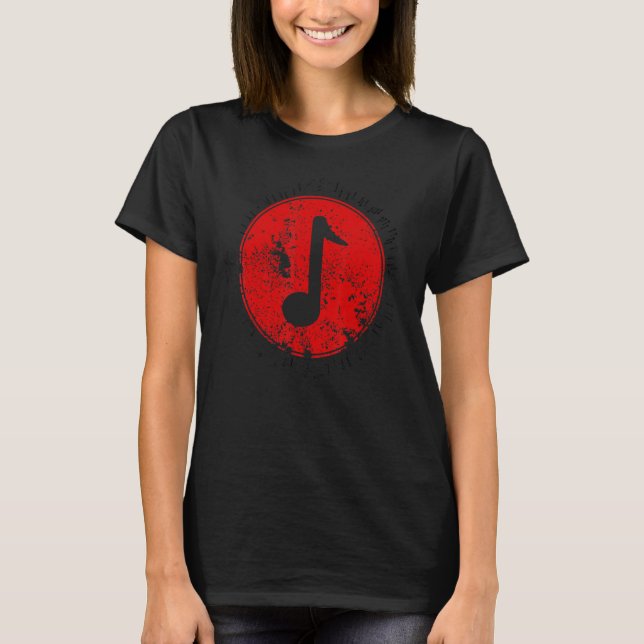 Red Treble Clef Music T-Shirt (Vorderseite)
