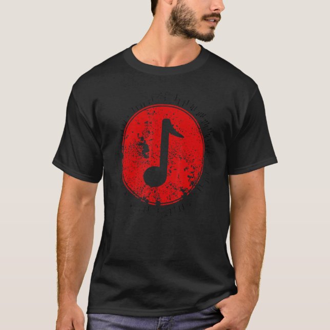 red Treble Clef Music T-Shirt (Vorderseite)
