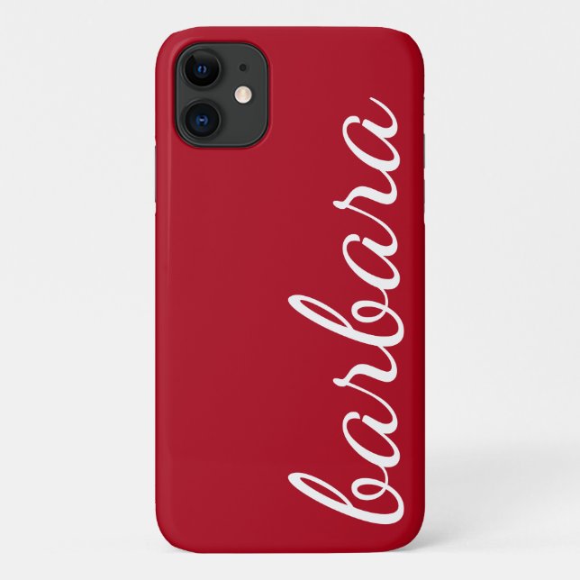 Red Trendy Script Personalisiert Case-Mate iPhone Hülle (Rückseite)