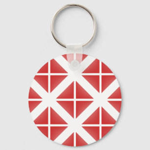 Red Trendy Triangle Pattern Schlüsselanhänger