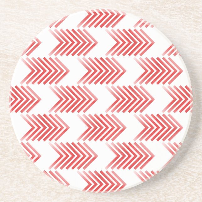 Red Tribal Arrow Pattern Getränkeuntersetzer (Vorne)