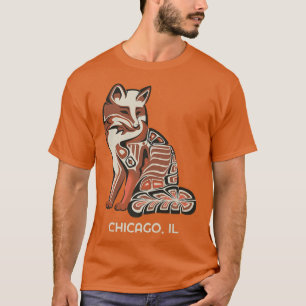 Red Tribal of Chicago Art Native American Artwork T-Shirt