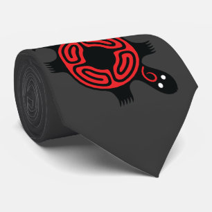 Red Tribal Turtle Krawatte