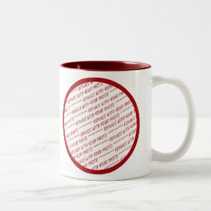 Red Trimmed Template - Hinzufügen eines Fotos Zweifarbige Tasse