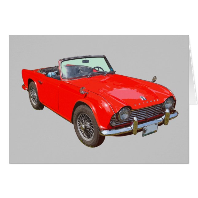 Red Triumph Tr4 Cabrio Sportwagen (Vorderseite (Horizontal))