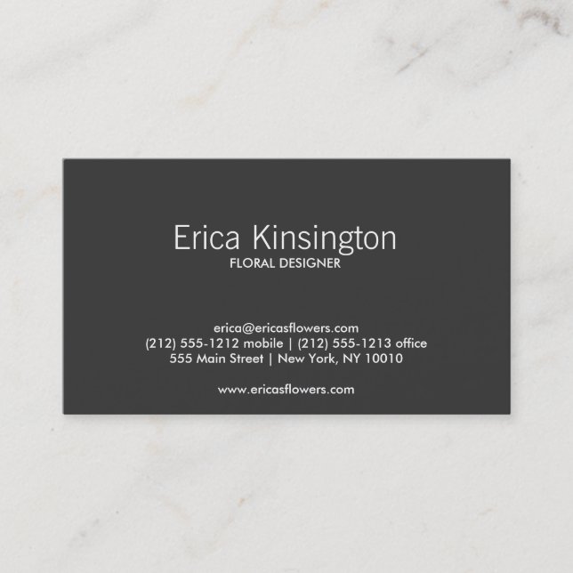 RED TROPICAL Business Card Visitenkarte (Vorderseite)