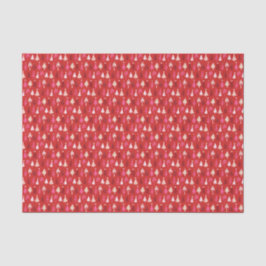Red Tropical Christmas Palm Trees Decoupage Seidenpapier