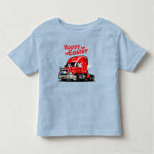 Red Truck 18 Wheeler Happy Ostersonne