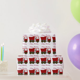 Red Truck Birthday Present Geschenkpapier