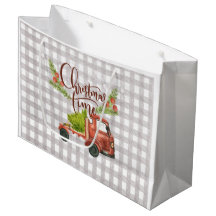Red Truck Buffalo Karo Weihnachtsgeschenk Tasche