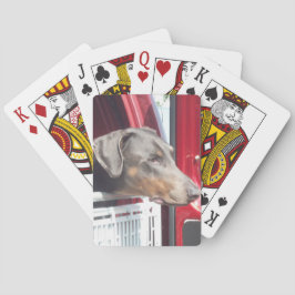 Red Truck Doberman Spielkarten