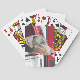 Red Truck Doberman Spielkarten