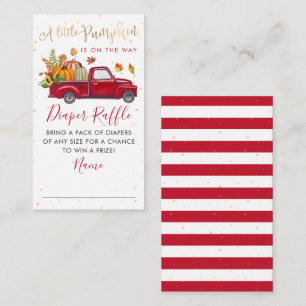 Red Truck Fall Pumpkin Baby Duschkabine Windelwann Begleitkarte