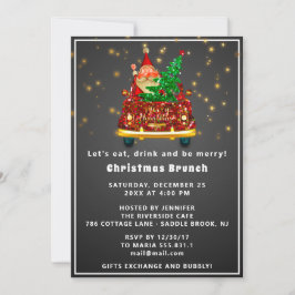 Red Truck Frohe Weihnachts-Brunch Abendessen Weihn Einladung