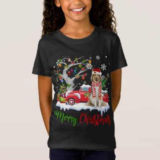 Red Truck Frohe Weihnachtsbaum Shetland Sheepdog P T-Shirt