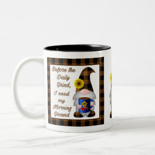 Red Truck Gnome-Kaffee Zweifarbige Tasse