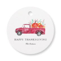 Red Truck Happy Thanksgiving Fall Pumpkin Harvest