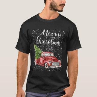Red Truck Merry Tree Red Lieferwagen T-Shirt