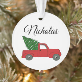 "Red Truck" Personalisiert  Ornament